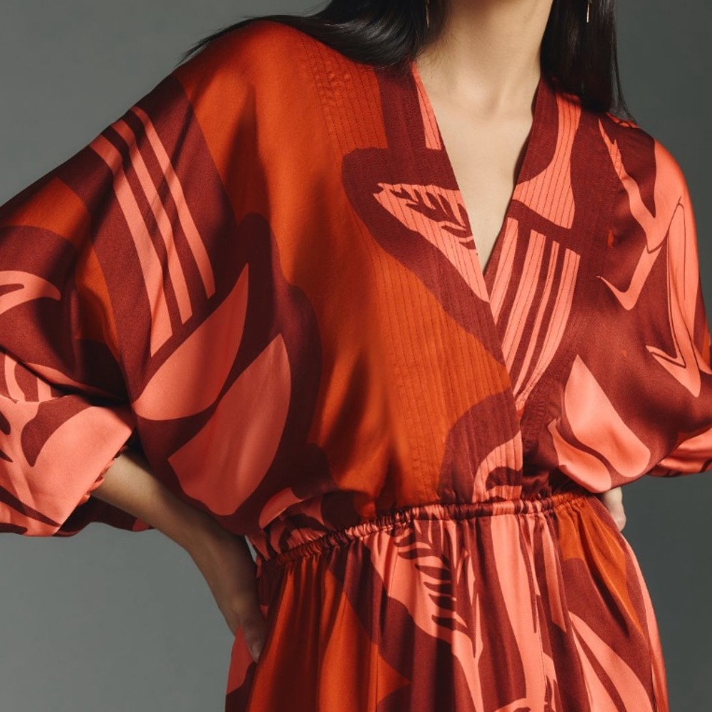Winter in Hawaii wear Eugenia Fernandez isola V-Neck Maxi Dress - Picture 3 of 8